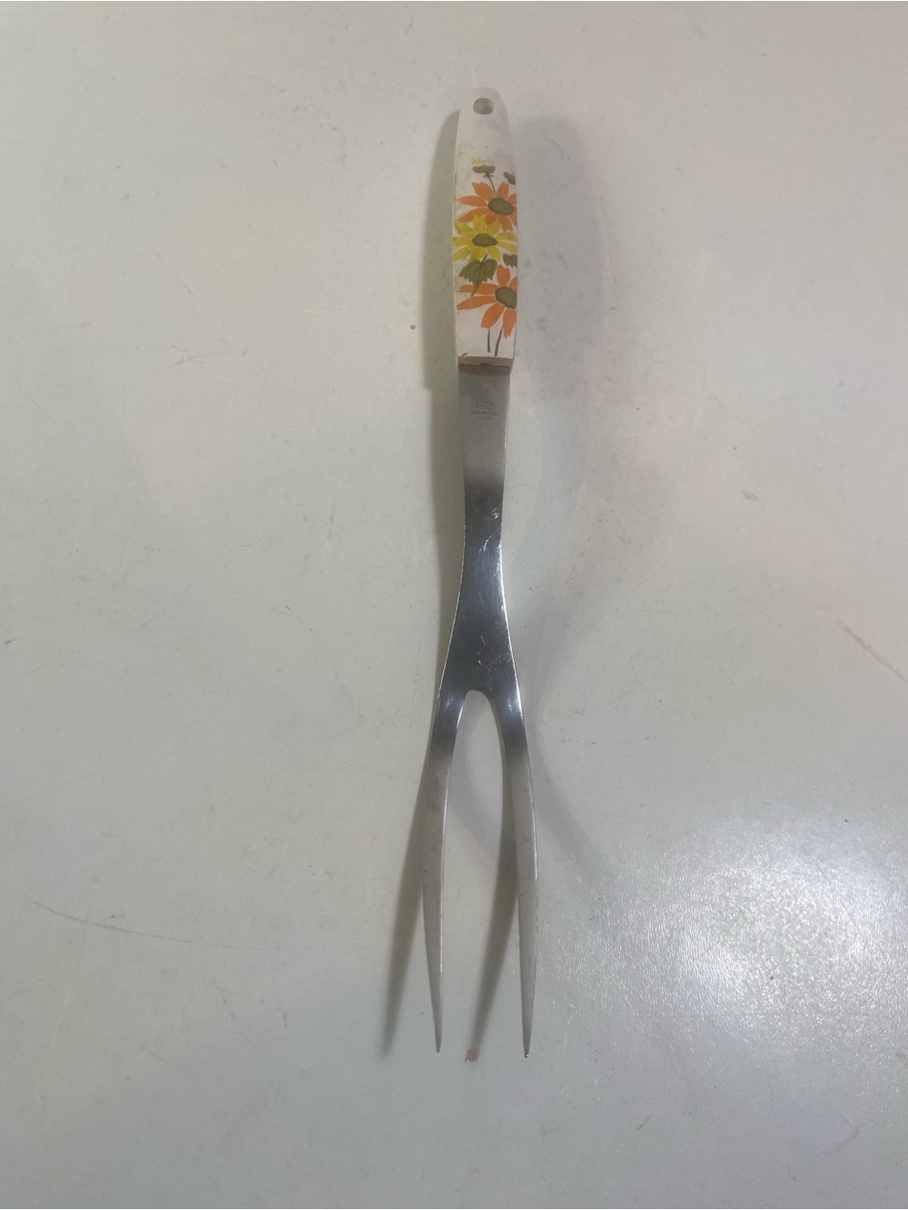 Vintage Kitchen Utensil EKCO Country Garden Serving Fork